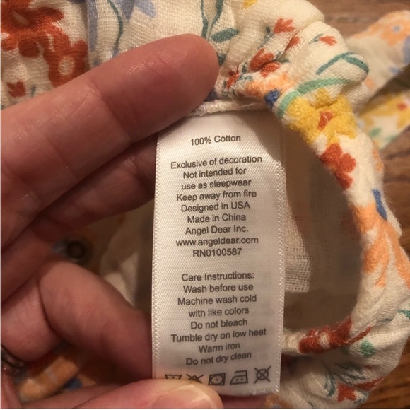 NEW Angel Dear Muslin Romper Size 0-3 Months - Picture 9 of 9